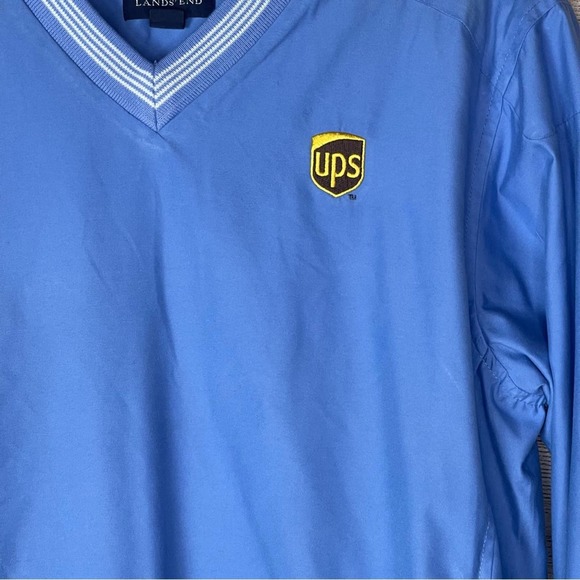 Land’s End UPS Uniform V-Neck Pull Over Sweatshirt - Picture 2 of 9